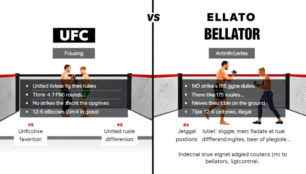 Сравнение правил разных промоушенов: UFC, Bellator, ONE и другие - иллюстрация